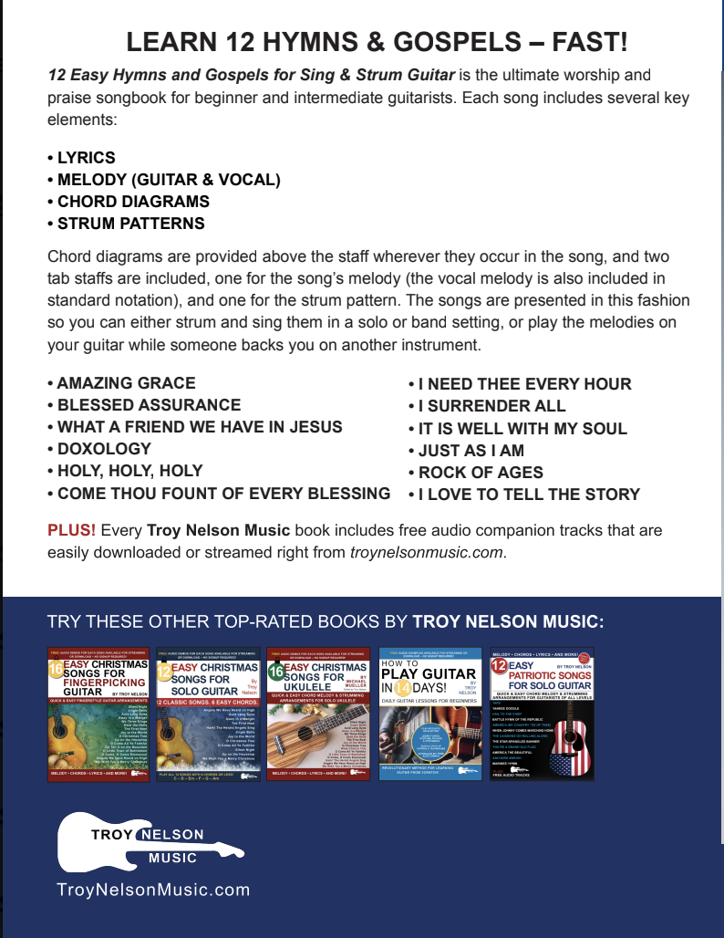 12 Easy Hymns and Gospels for Sing & Strum Guitar