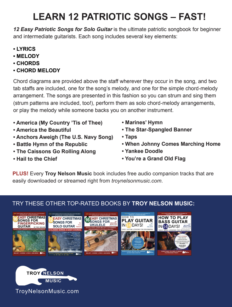12 Easy Patriotic Songs for Solo Guitar