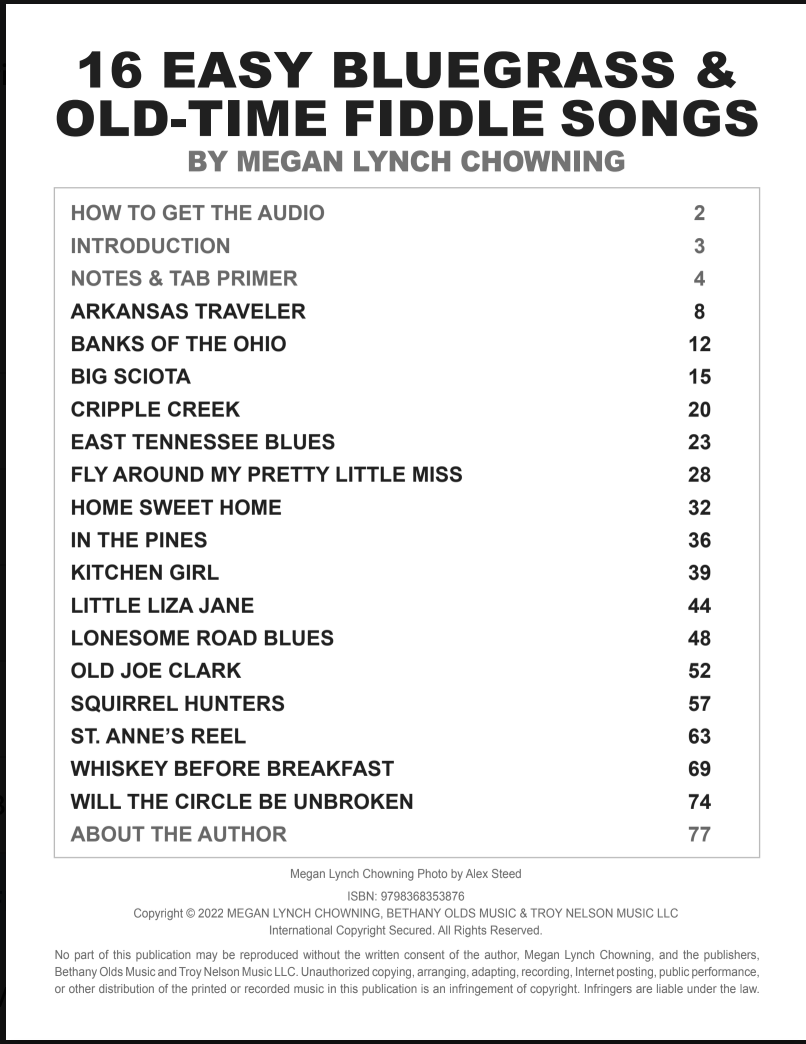 16 Easy Bluegrass and Old-Time Fiddle Songs