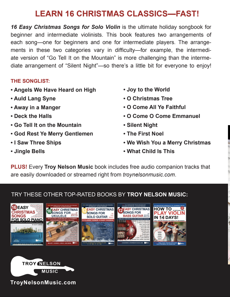 16 Easy Christmas Songs for Solo Violin