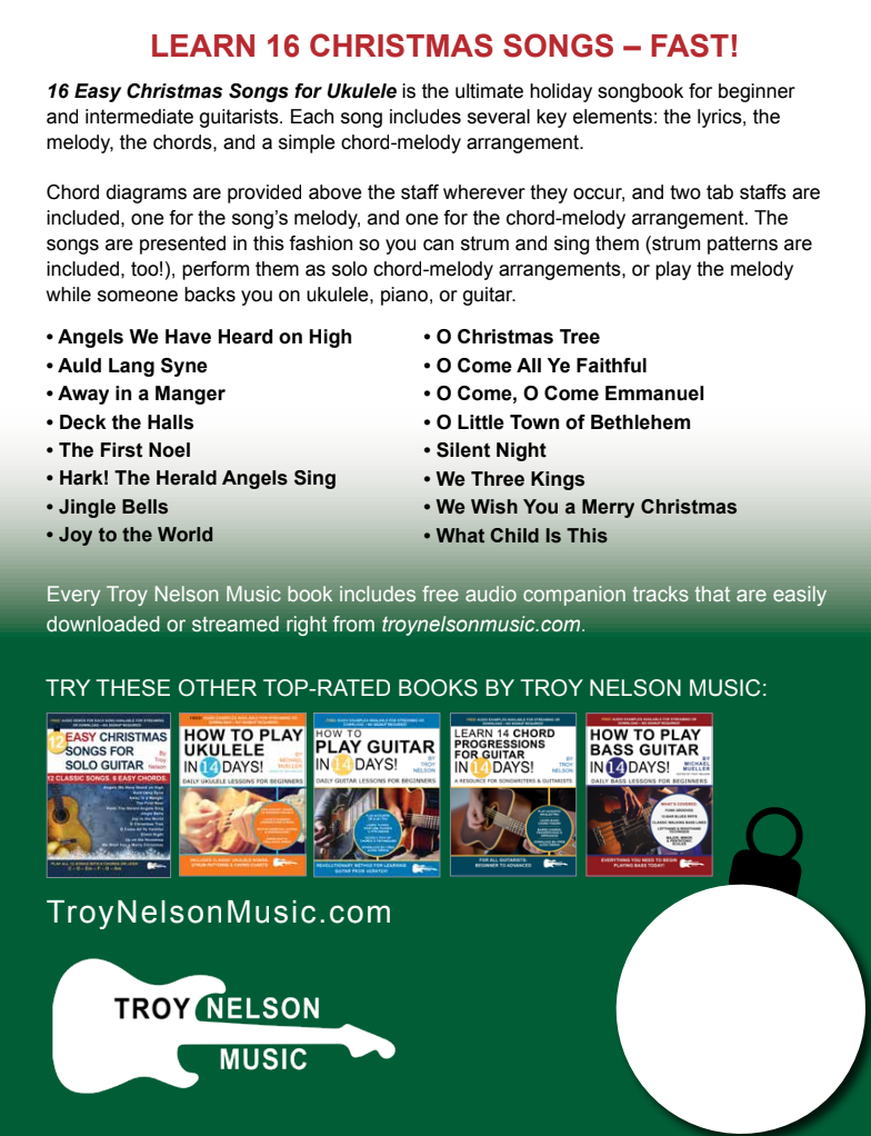 16 Easy Christmas Songs for Ukulele: Quick & Easy Chord Melody & Strumming Arrangements for Solo Ukulele