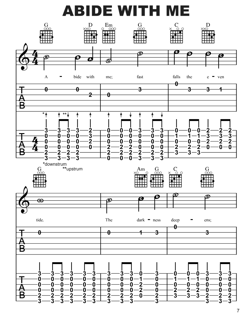 Super Easy Acoustic Guitar Hymns Sheet Music
