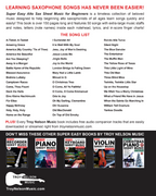 Super Easy Alto Sax Sheet Music