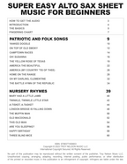 Super Easy Alto Sax Sheet Music
