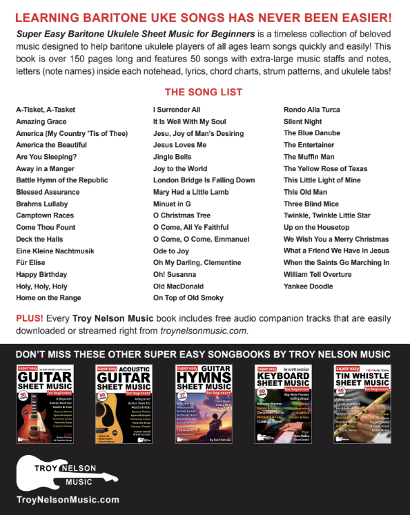Super Easy Baritone Ukulele Sheet Music