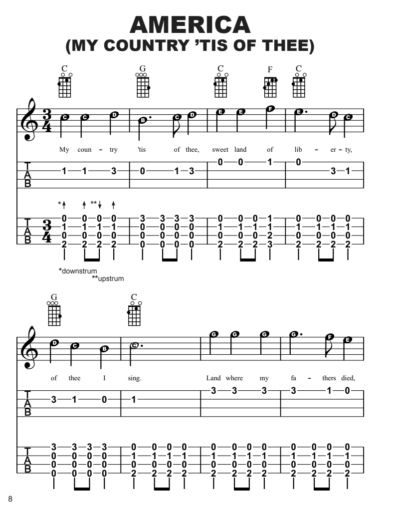 Super Easy Baritone Ukulele Sheet Music