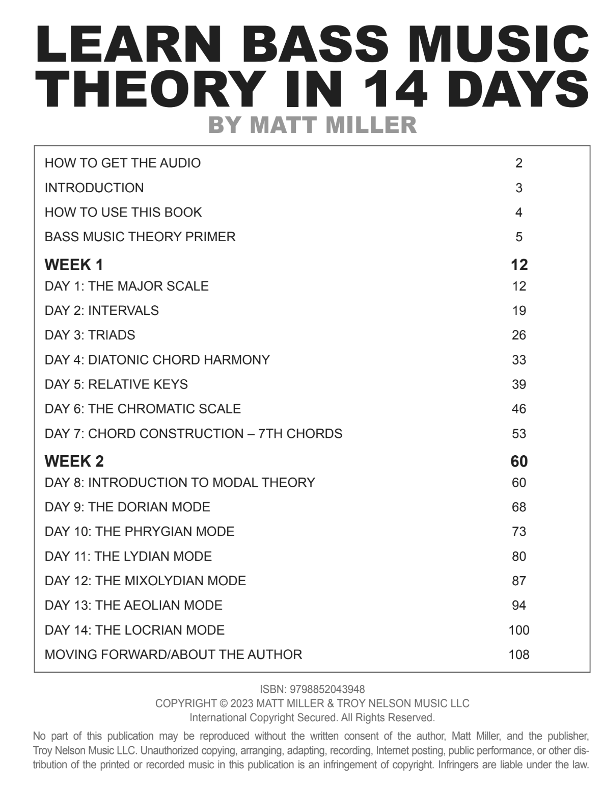 Learn Bass Music Theory in 14 Days