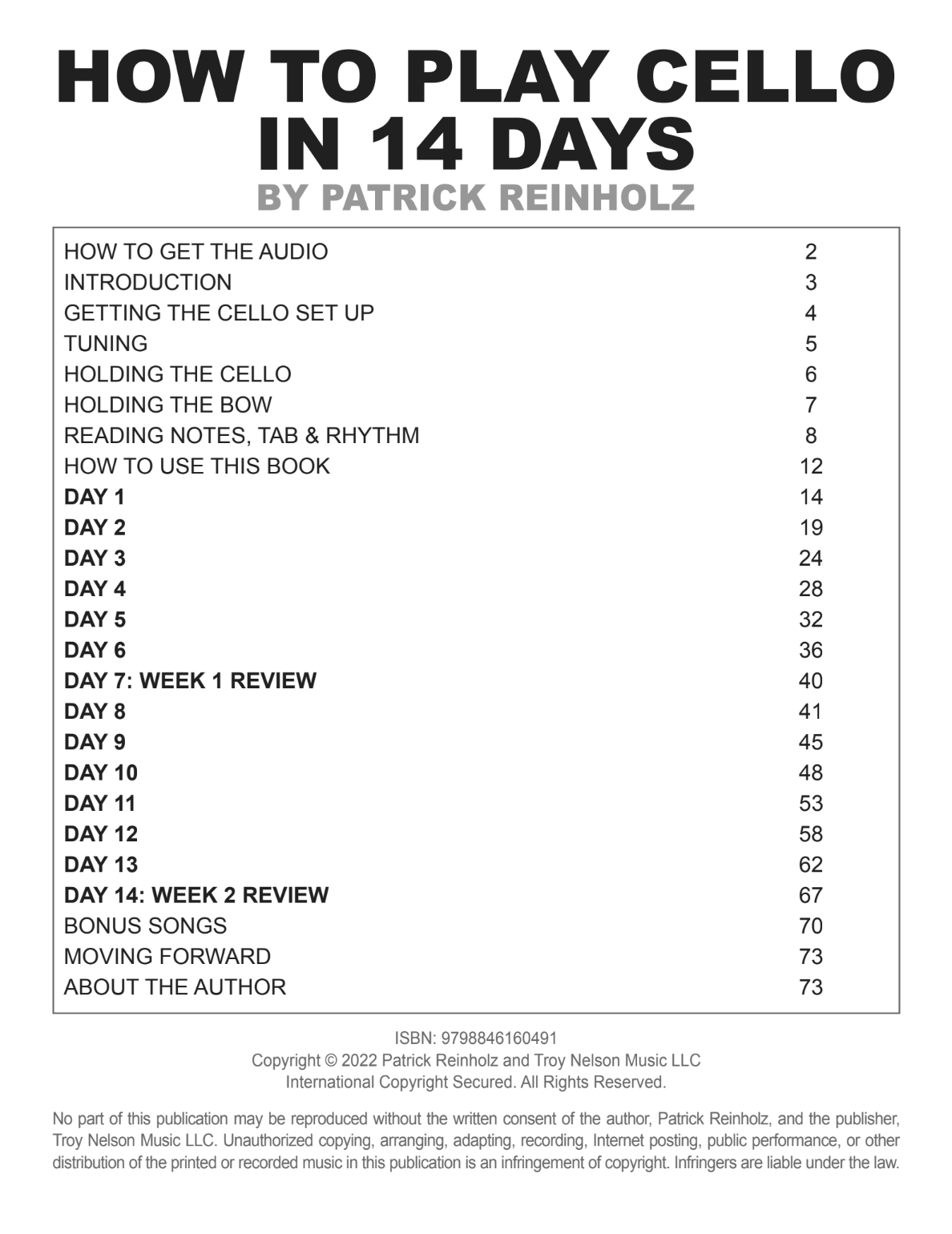 How to Play Cello in 14 Days