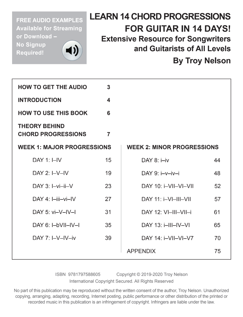 Learn 14 Chord Progressions for Guitar in 14 Days