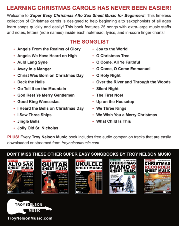 Super Easy Christmas Alto Sax Sheet Music