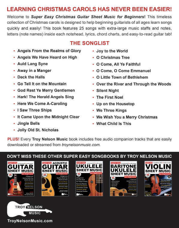 Super Easy Christmas Guitar Sheet Music