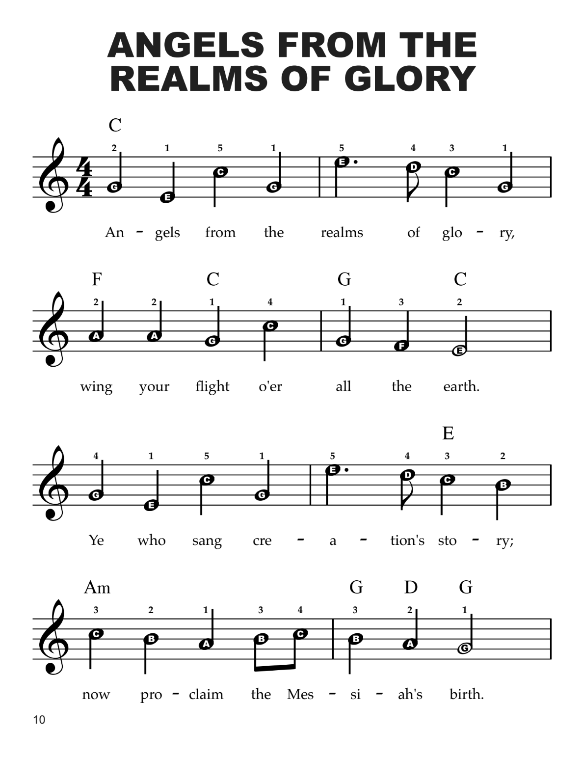 Super Easy Christmas Keyboard Sheet Music