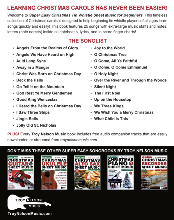 Super Easy Christmas Tin Whistle Sheet Music