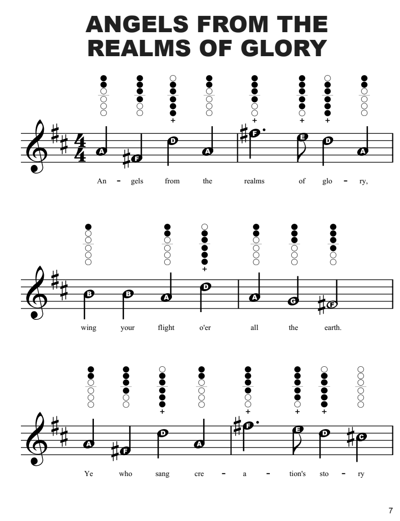 Super Easy Christmas Tin Whistle Sheet Music