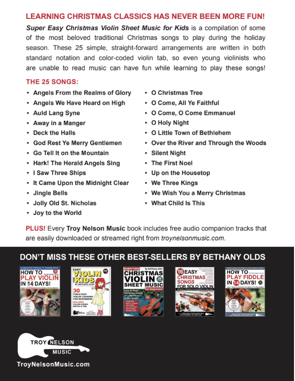Super Easy Christmas Violin Sheet Music for Kids