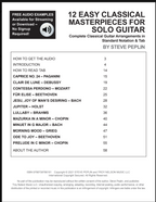 12 Easy Classical Masterpieces for Solo Guitar