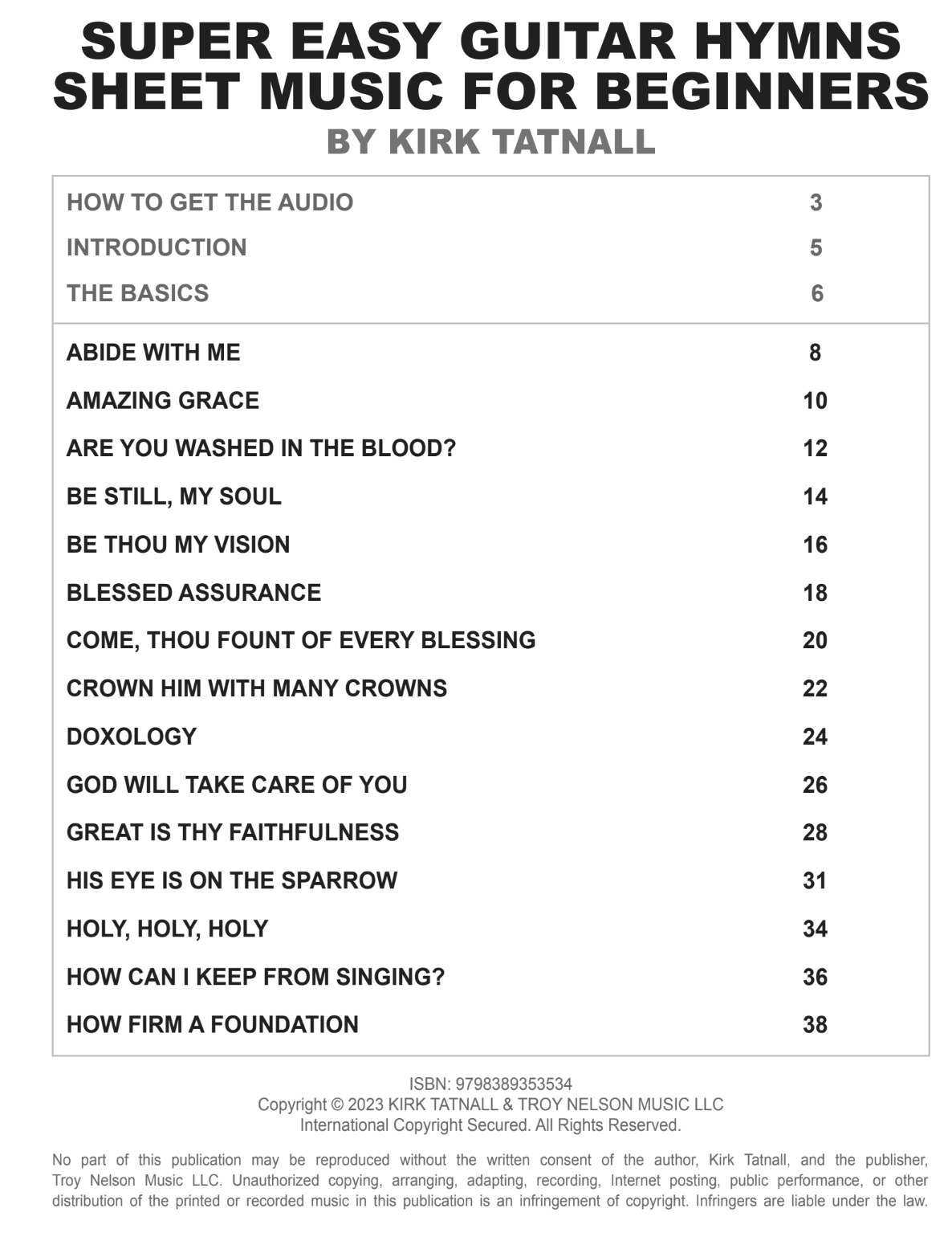 Super Easy Guitar Hymns Sheet Music