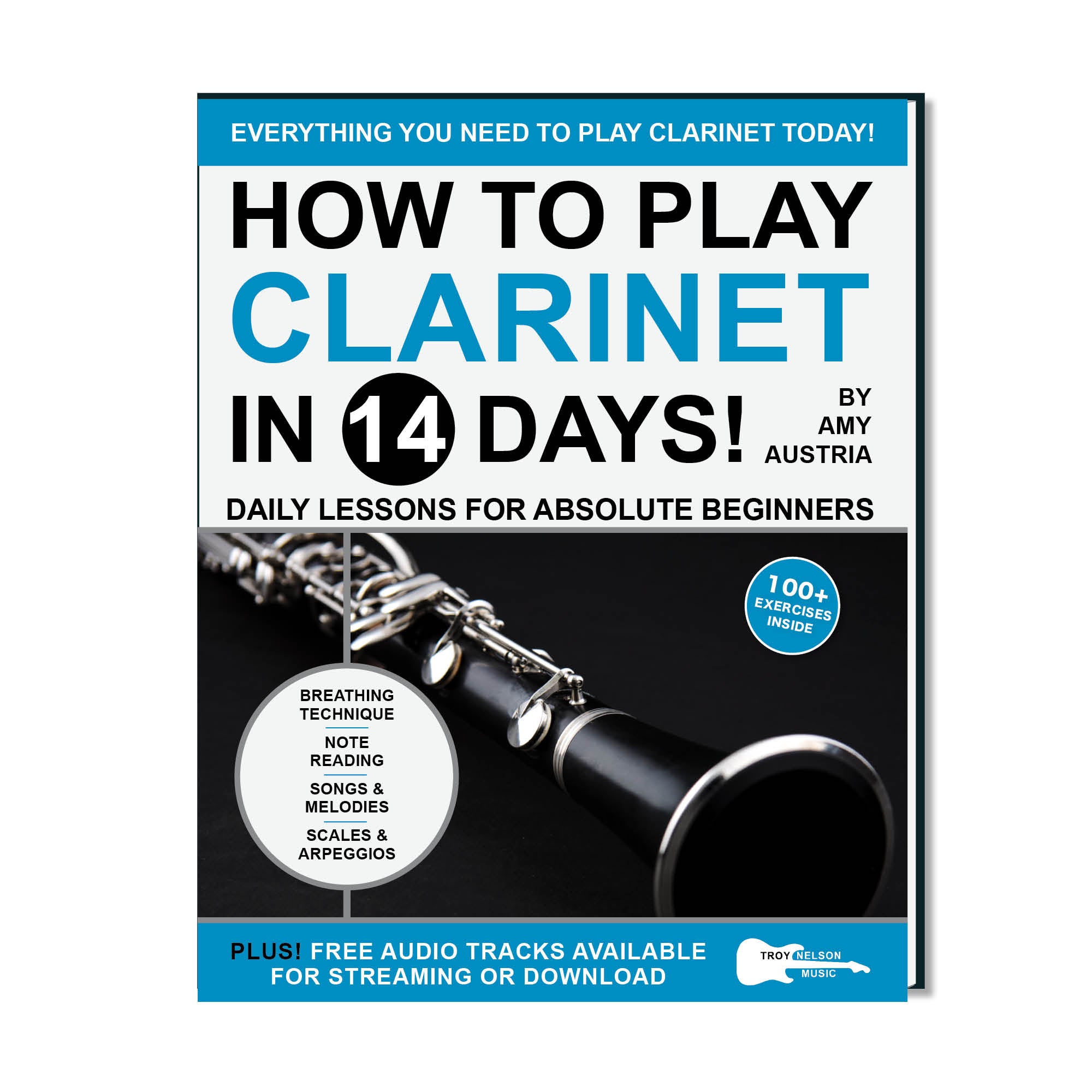 Image of a clarinet on a book cover