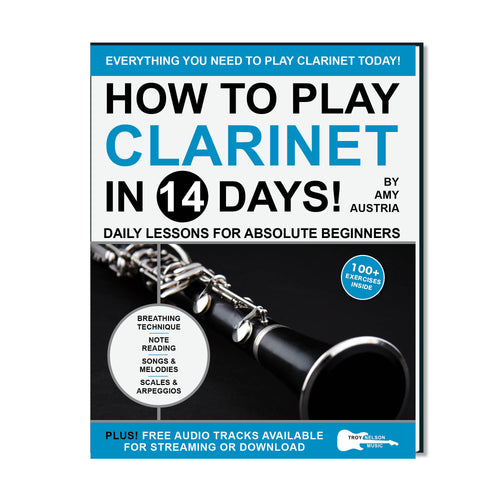 Image of a clarinet on a book cover