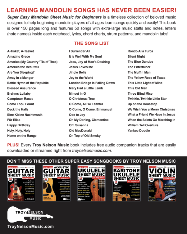Super Easy Mandolin Sheet Music for Beginners