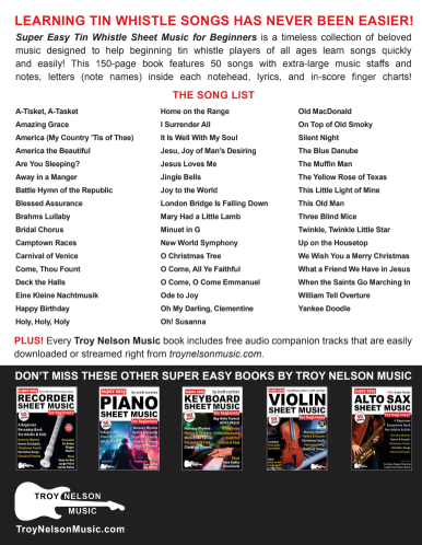 Super Easy Tin Whistle Sheet Music
