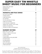 Super Easy Tin Whistle Sheet Music