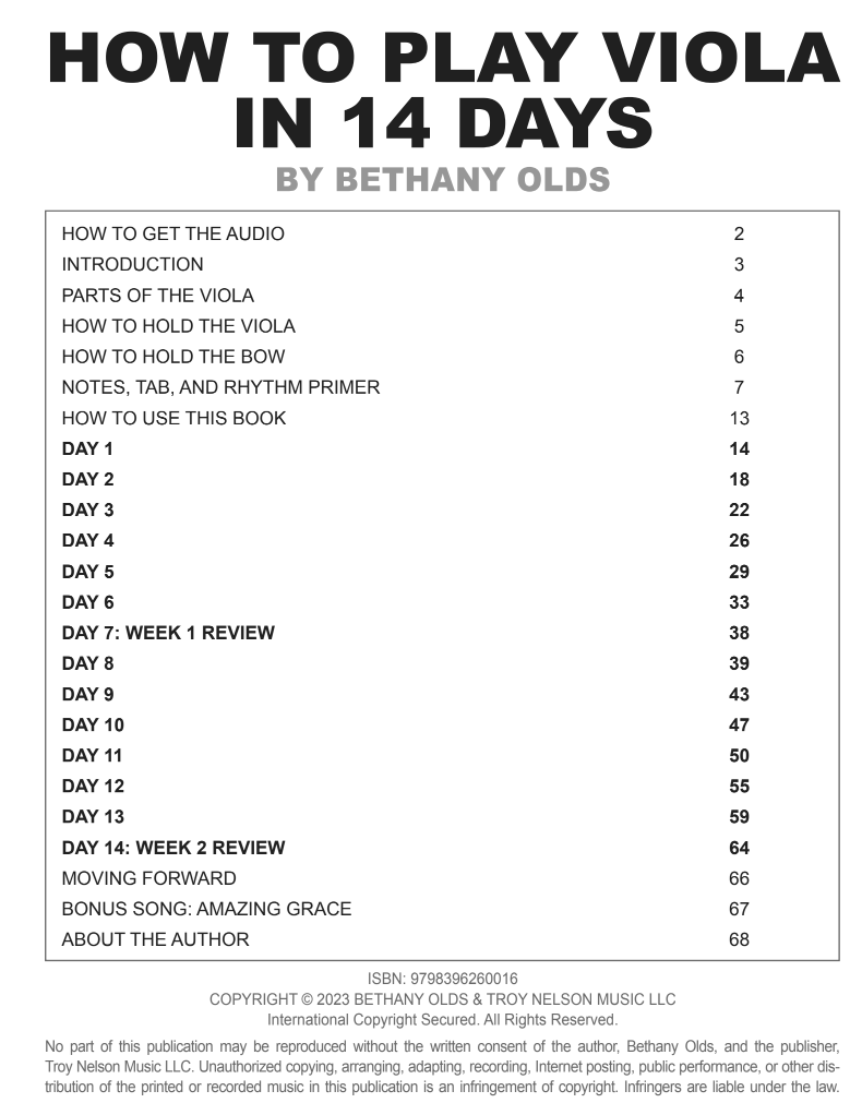 How to Play Viola in 14 Days