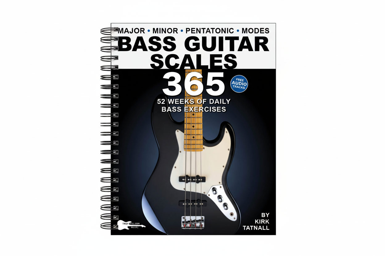 Image of a Bass Guitar on a Book Cover