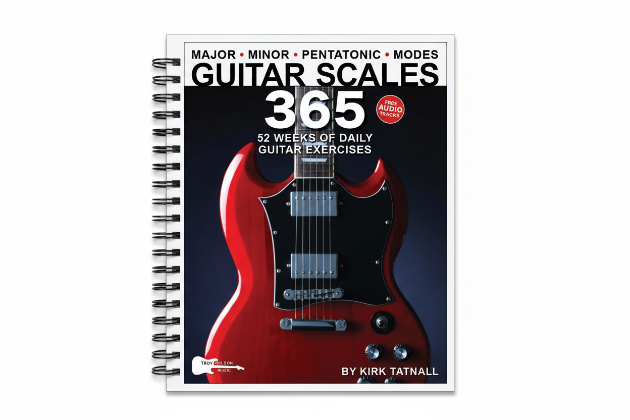 Image of a guitar on a book cover