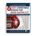 Bass guitar book cover with christmas decorations