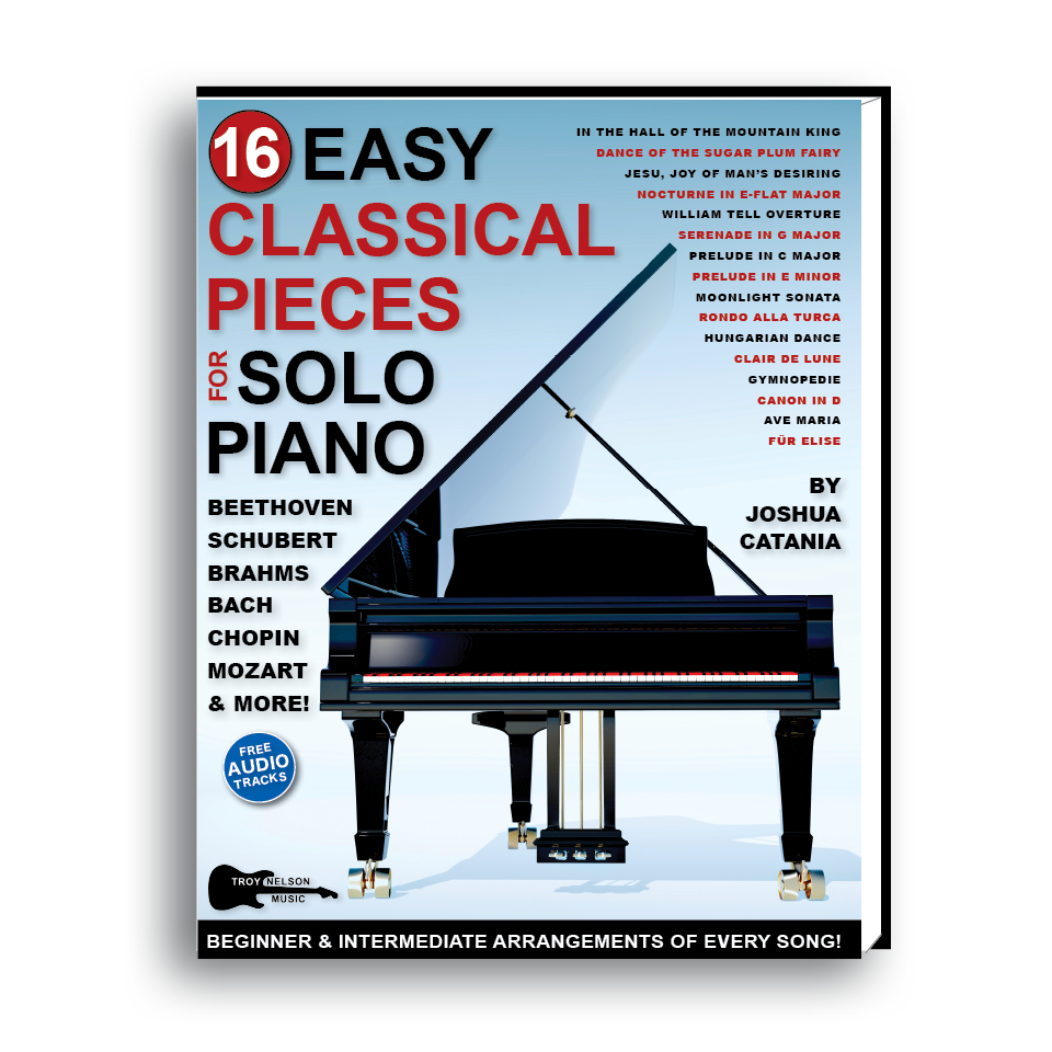 classical piano book cover with piano image