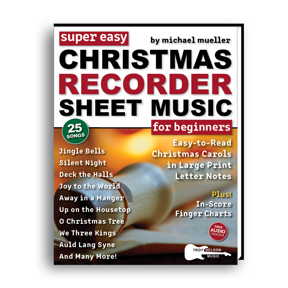 Image of Recorder with Christmas Decorations on a Book Cover