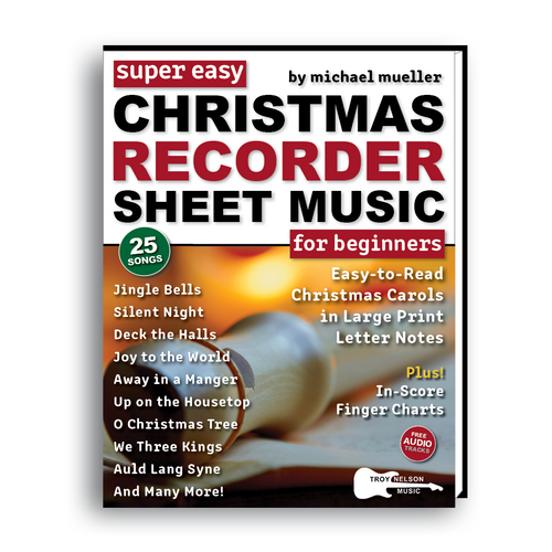 Image of Recorder with Christmas Decorations on a Book Cover