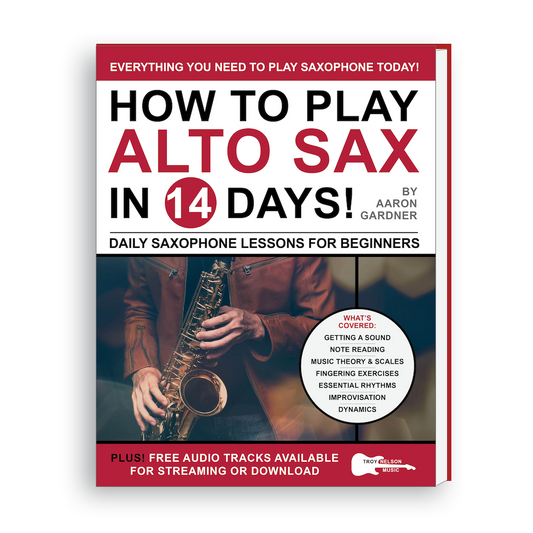 Image of an alto sax on a Book Cover