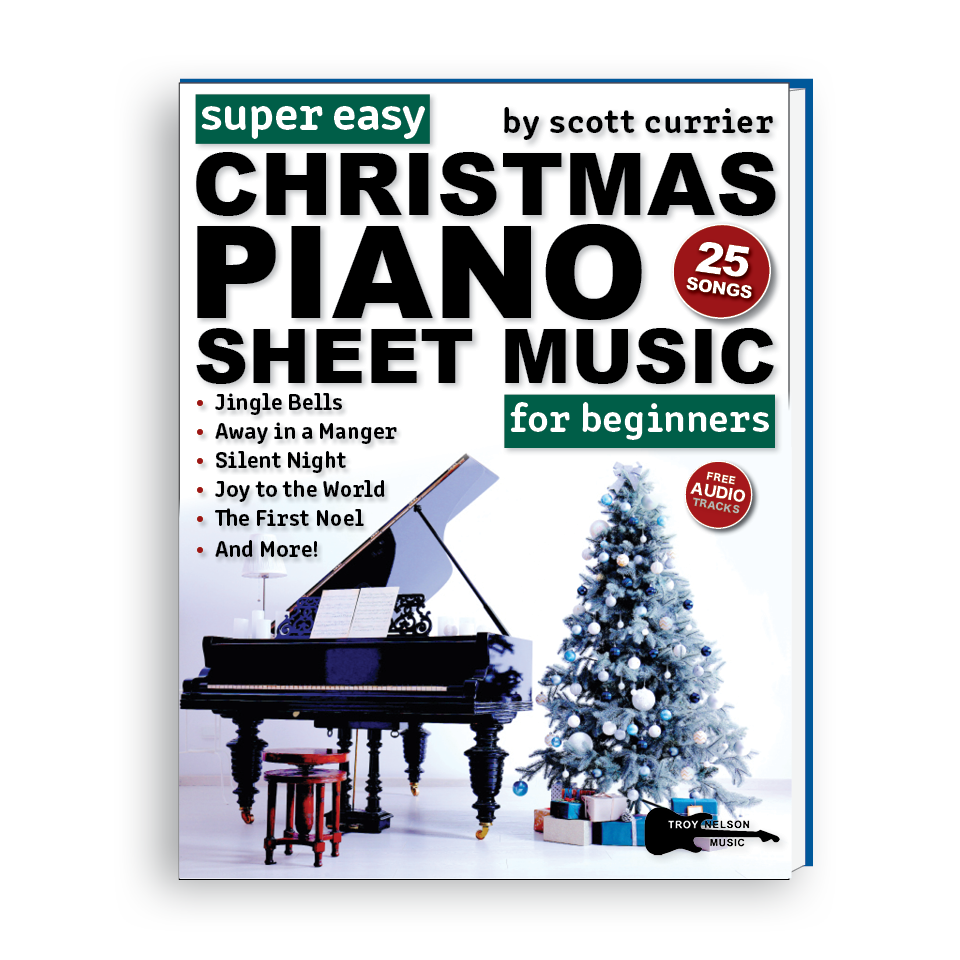 Image of Piano with Christmas Decorations on a Book Cover