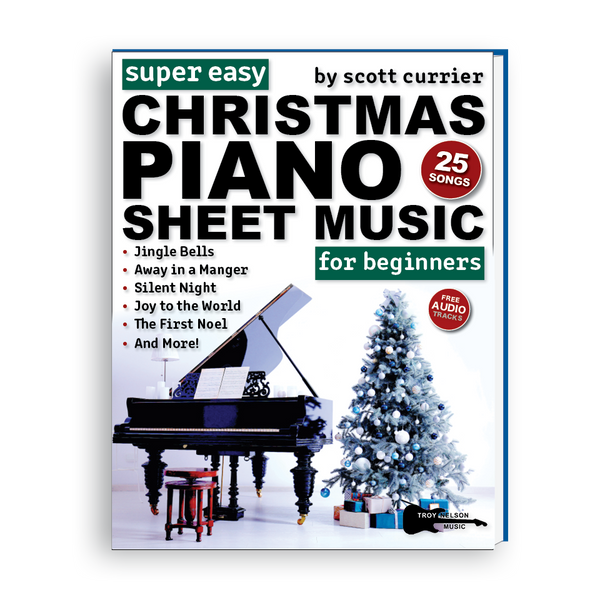 Image of Piano with Christmas Decorations on a Book Cover