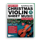 Image of Violin with Christmas Decorations on a Book Cover