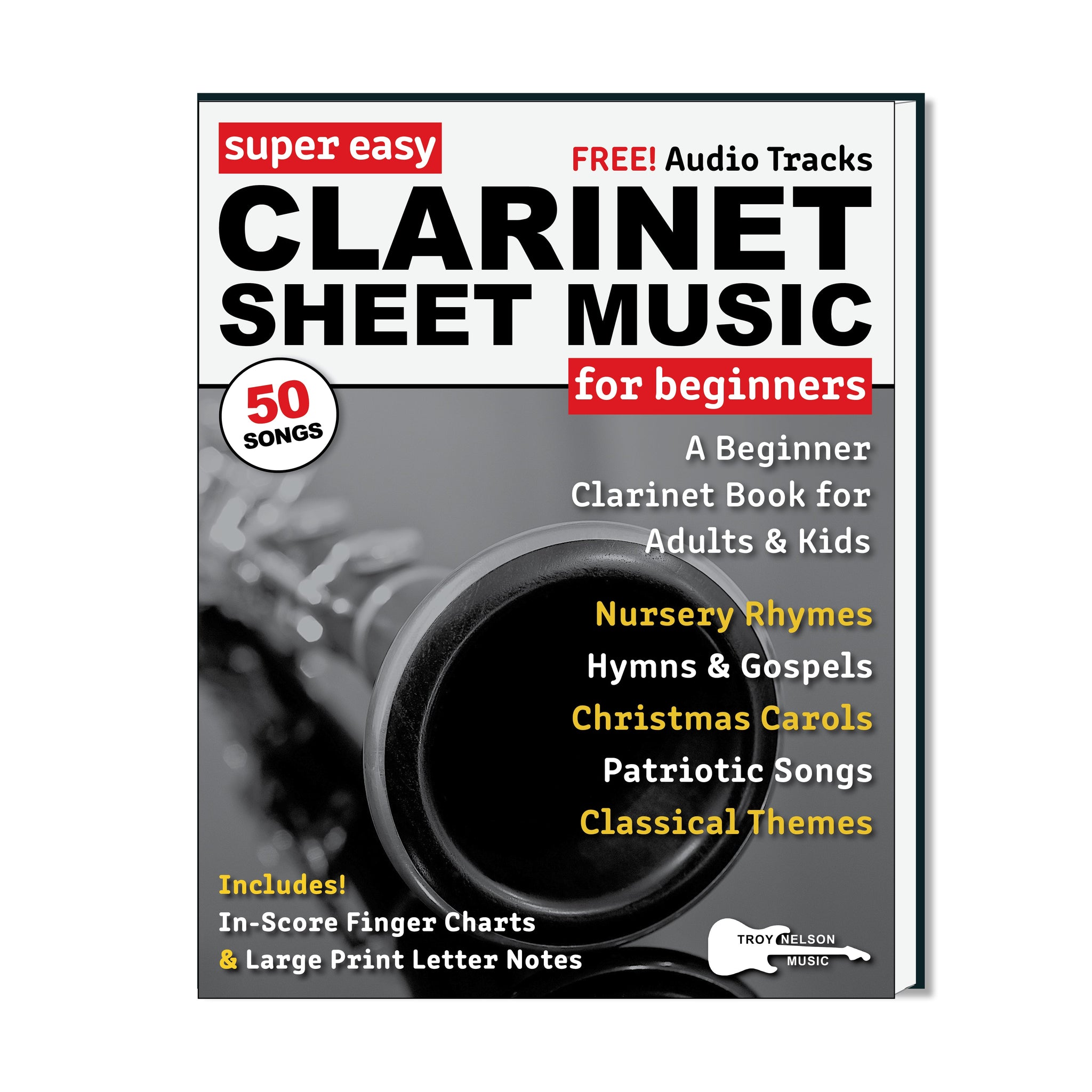 Image of Clarinet with Christmas Decorations on a Book Cover